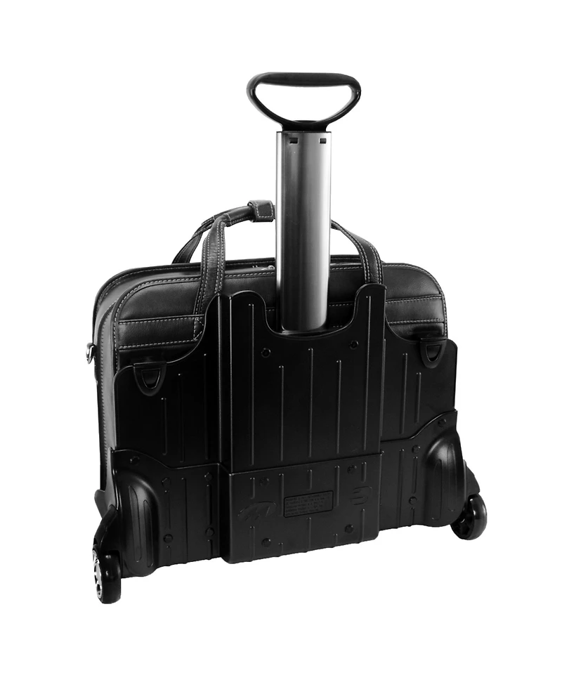 McKlein Siamod Carugetto Patented Detachable -Wheeled Laptop Briefcase