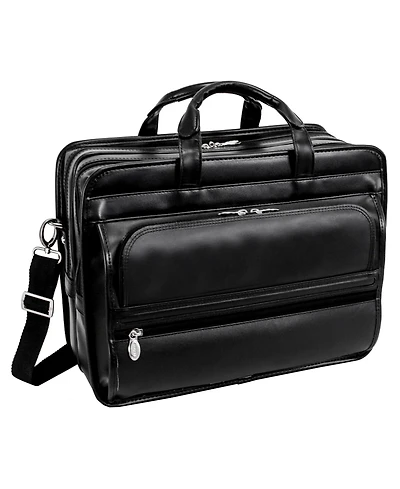 Mcklein Elston Checkpoint-Friendly Double Compartment Laptop Briefcase