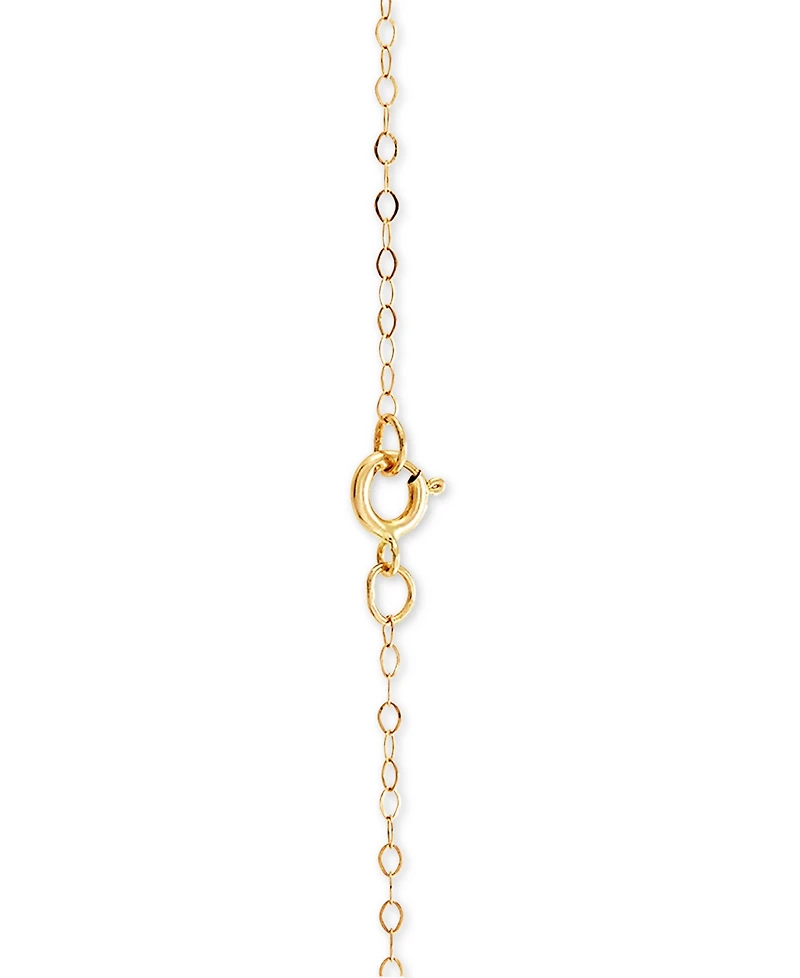 Mom Heart 18" Pendant Necklace in 10k Gold & 10k Rose Gold