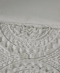 Madison Park Arya Embroidered Medallion Faux Fur 3-Pc. Comforter Set, Full/Queen