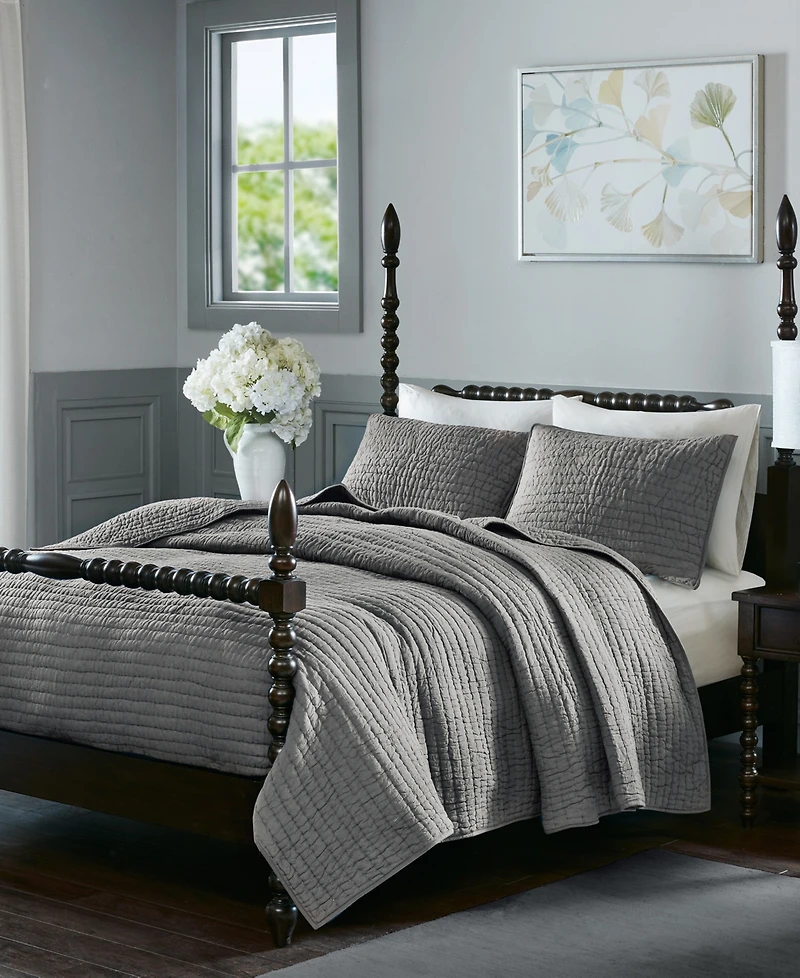 Madison Park Signature Serene Hand Quilted 3-Pc. Quilt Set