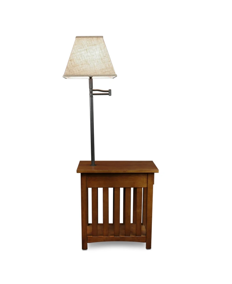 Leick Home Mission Lamp Table, Medium Oak Finish