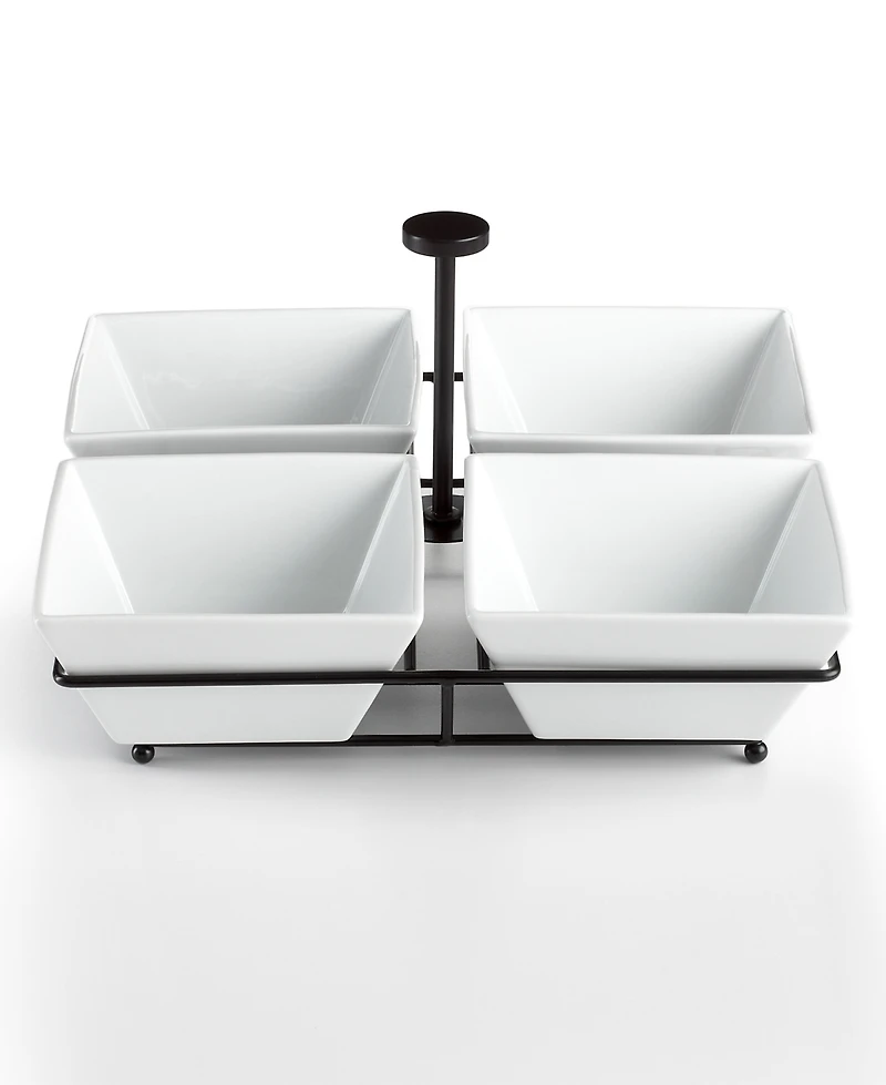 The Cellar Whiteware Serveware 4 Section Condiment Dish, Exclusively at Macy's