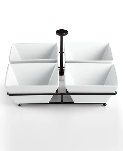 The Cellar Whiteware Serveware 4 Section Condiment Dish, Exclusively at Macy's