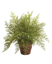 Nearly Natural Fern w/ Decorative Planter, Set of 2