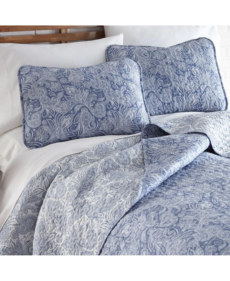 Southshore Fine Linens Boho Perfect Paisley Lightweight Reversible Quilt Set, King/California King