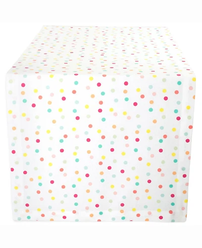 Multi Polka Dots Print Table Runner 14" X 72"