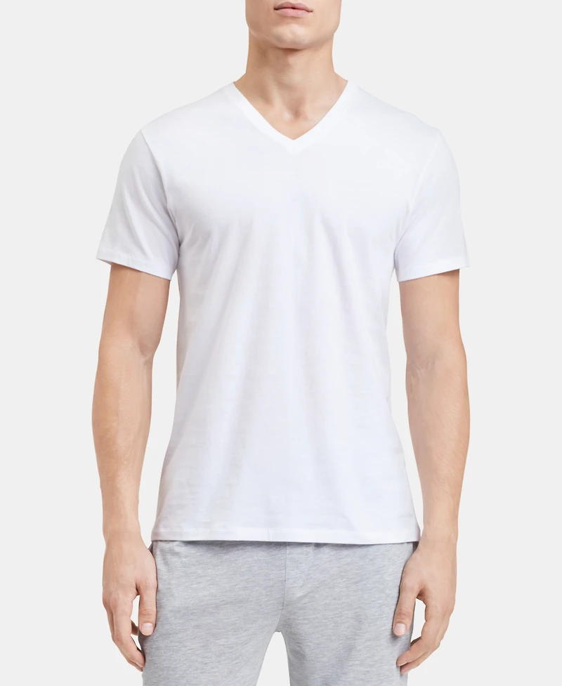 Calvin Klein Men's 5-Pack Cotton Classics V-Neck Undershirts, Created for Macy's