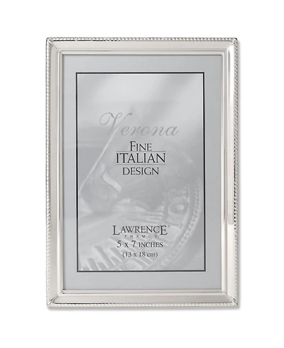 Lawrence Frames Polished Silver Plate Picture Frame - Bead Border Design