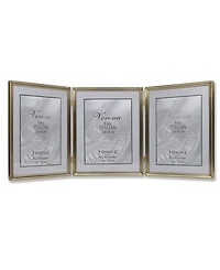 Lawrence Frames Antique Gold Bead Hinged Triple Picture Frame - 8" x 10"