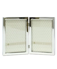 Lawrence Frames Hinged Double Silver Standard Metal Picture Frame