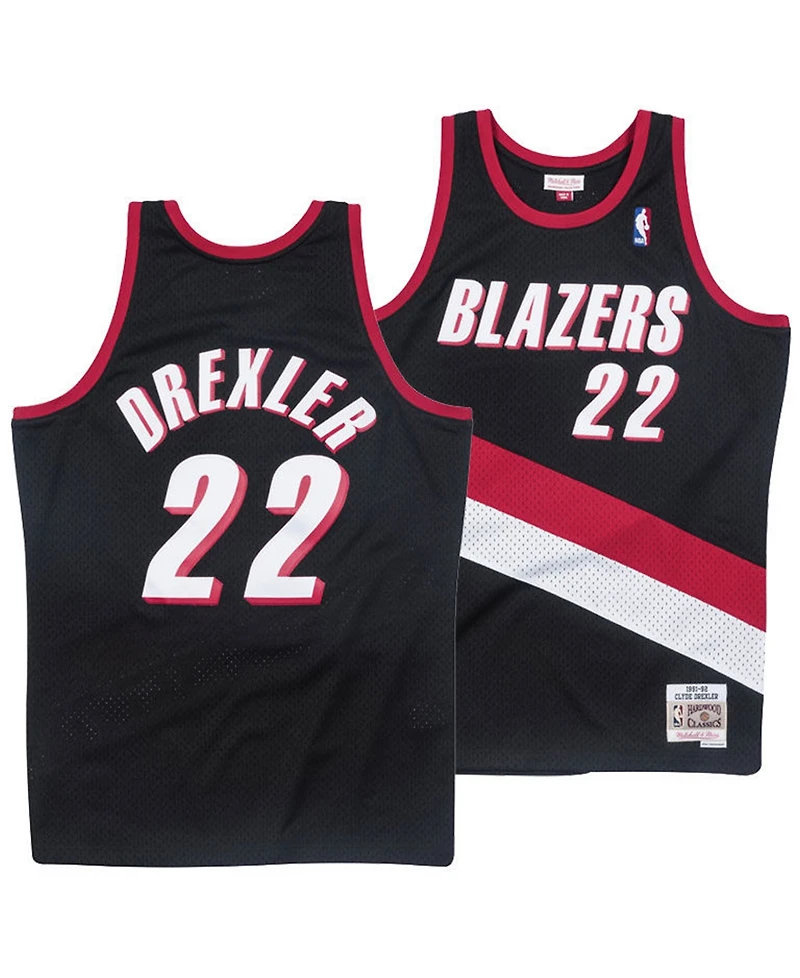Mitchell & Ness Big Boys Clyde Drexler Portland Trail Blazers Hardwood Classic Swingman Jersey