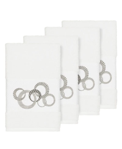 Linum Home Turkish Cotton Annabelle 4-Pc. Embellished Hand Towel Set