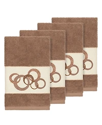 Linum Home Turkish Cotton Annabelle 4-Pc. Embellished Hand Towel Set