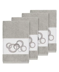 Linum Home Turkish Cotton Annabelle 4-Pc. Embellished Hand Towel Set