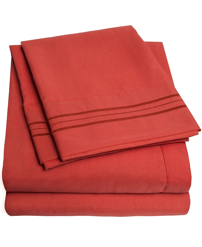 Sweet Home Collection Microfiber 3-Pc. Sheet Set