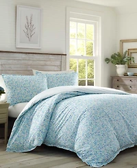 Laura Ashley Jaynie Stonewashed Cotton 2-Pc. Duvet Cover Set, Twin