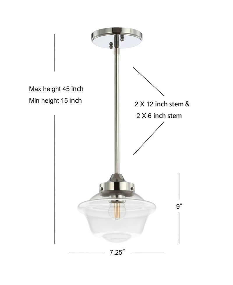 Jonathan Y Kurtz 7.2" Adjustable Drop Led Pendant