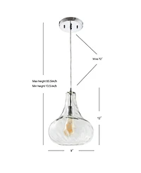 Jonathan Y Ferano 9" Adjustable Led Pendant