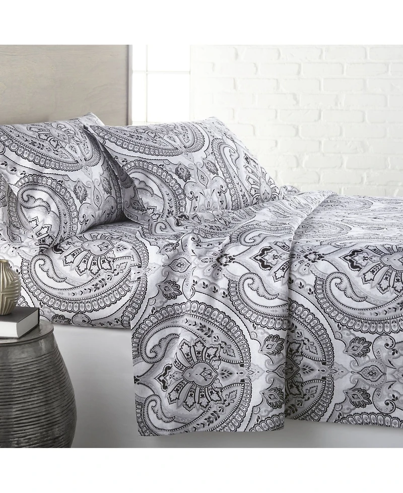 Southshore Fine Linens Classic Paisley Ultra-Soft 4-Pc. Sheet Set, California King