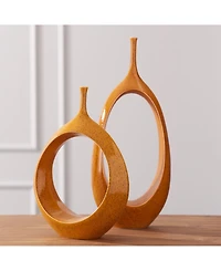 Global Views Open Oval Ring Vase