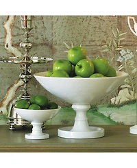 Global Views White Grand Pedestal Bowl Large