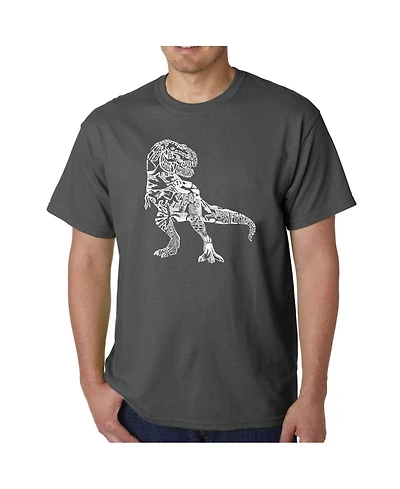 La Pop Art Mens Word Art T-Shirt - Dinosaur
