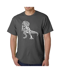 La Pop Art Mens Word Art T-Shirt - Dinosaur