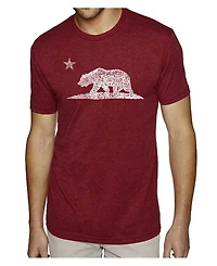 La Pop Art Mens Premium Blend Word T-Shirt - California Bear
