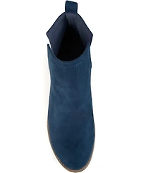 Journee Collection Women's Rimi Notched Ankle Stacked Heel Booties