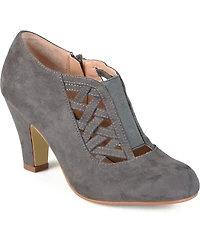 Journee Collection Women's Piper Cagey Upper Round Toe Dress Shooties