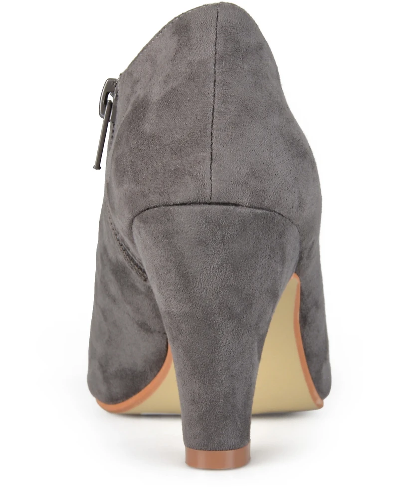 Journee Collection Women's Piper Cagey Upper Round Toe Dress Shooties
