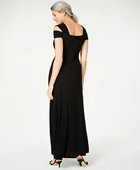 R & M Richards Cold-Shoulder Gown