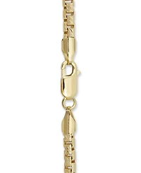 Box Link Chain Bracelet in 14k Gold-Plated Sterling Silver