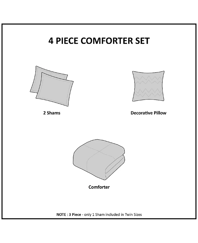 Intelligent Design Felicia Velvet 4-Pc. Comforter Set, Full/Queen