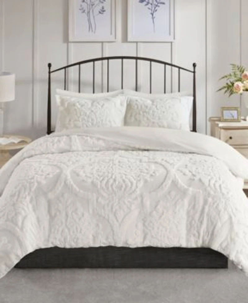 Madison Park Viola Damask Tufted Duvet Cover Sets