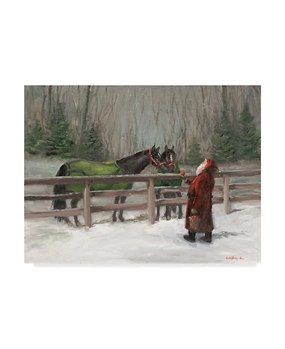 Mary Miller Veazie 'Santa With Horses' Canvas Art - 18" x 24"