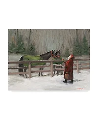 Mary Miller Veazie 'Santa With Horses' Canvas Art - 18" x 24"