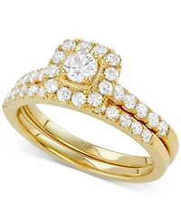 Diamond Halo Bridal Set (1 ct. t.w.) in 14k White