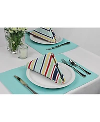 Basic Primary Saturated Stripe Napkin, Set of 6