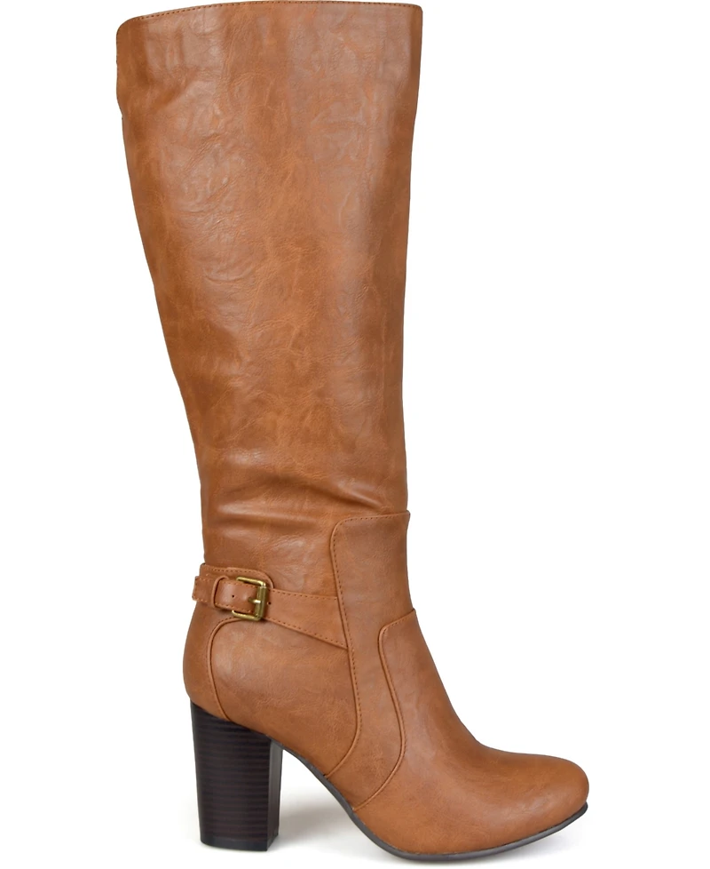 Journee Collection Women's Carver Block Heel Knee High Boots