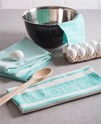 Assorted Foodie Dishtowel and Dishcloth, Set of 5