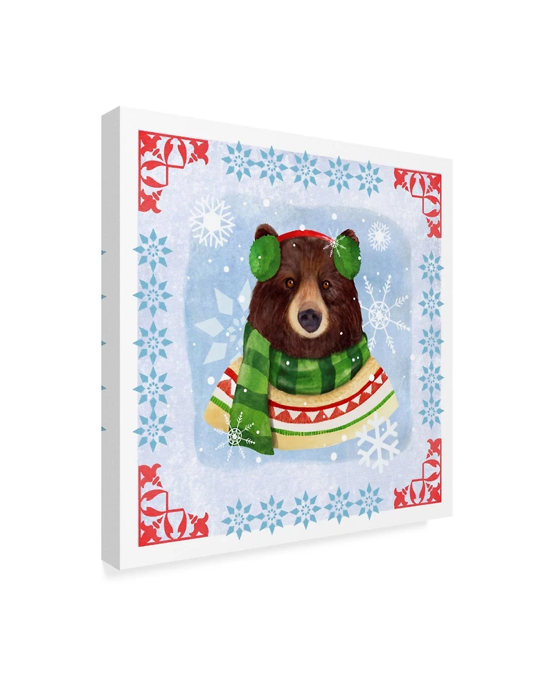 Fiona Stokes-Gilbert 'Winter Bear' Canvas Art - 14" x 14"