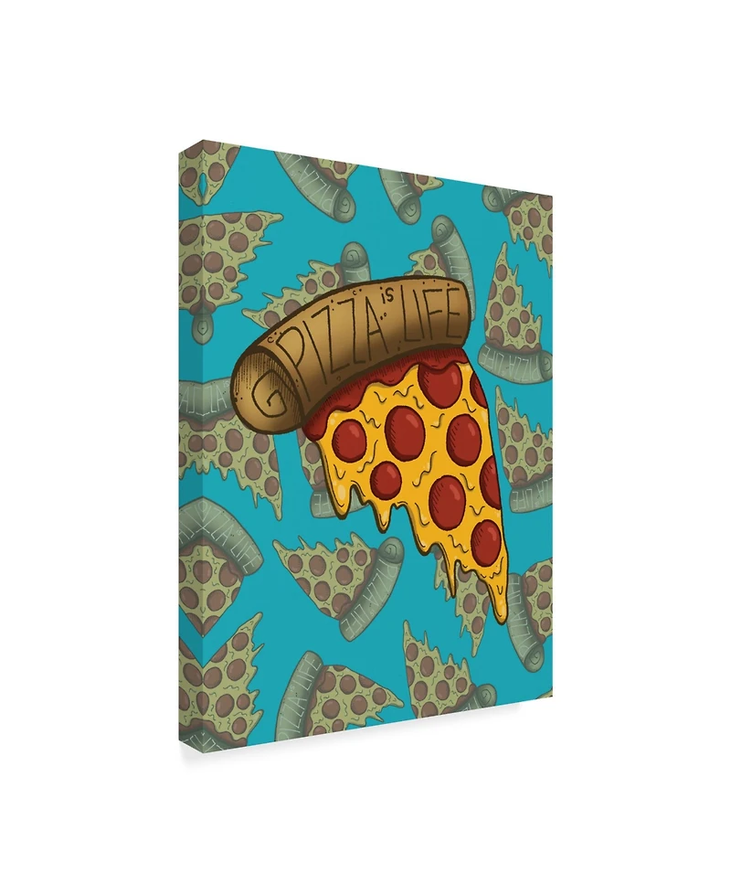 Lauren Ramer 'Pizza Is Life' Canvas Art - 14" x 19"