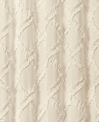Lush Decor Ruffle Diamond Shower Curtain, 72" x