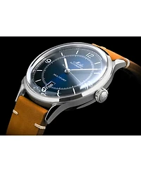 Mido Men's Swiss Automatic Multifort Patrimony Pulsometer Brown Leather Strap Watch 40mm