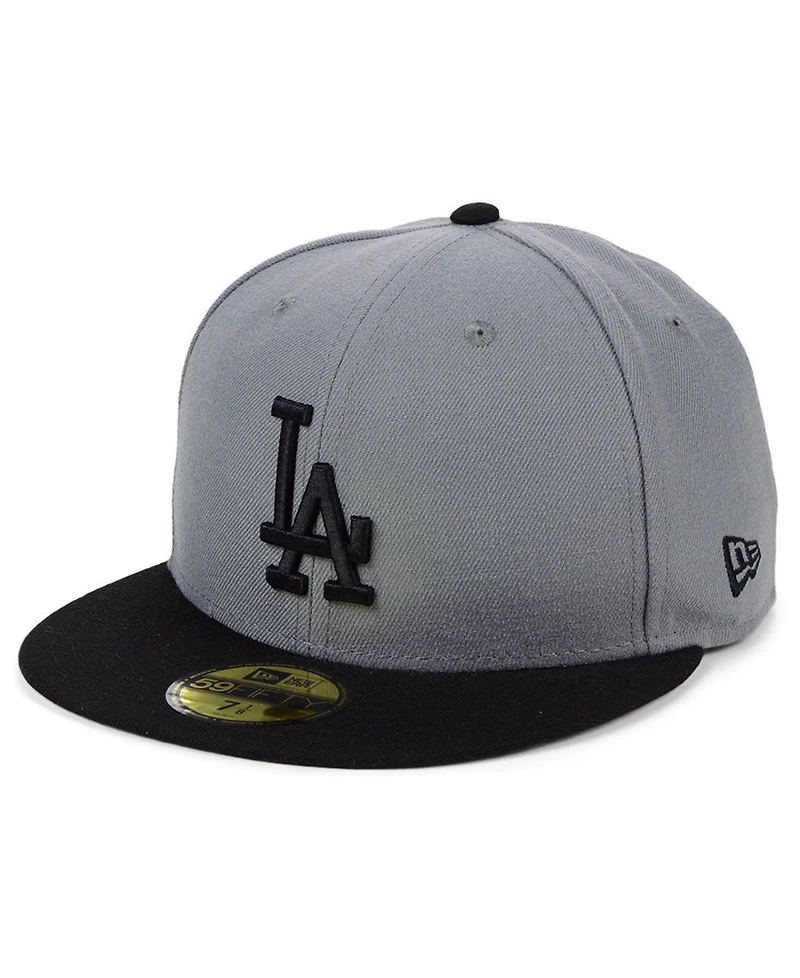 New Era Los Angeles Dodgers Basic Gray Black 59FIFTY Fitted Cap