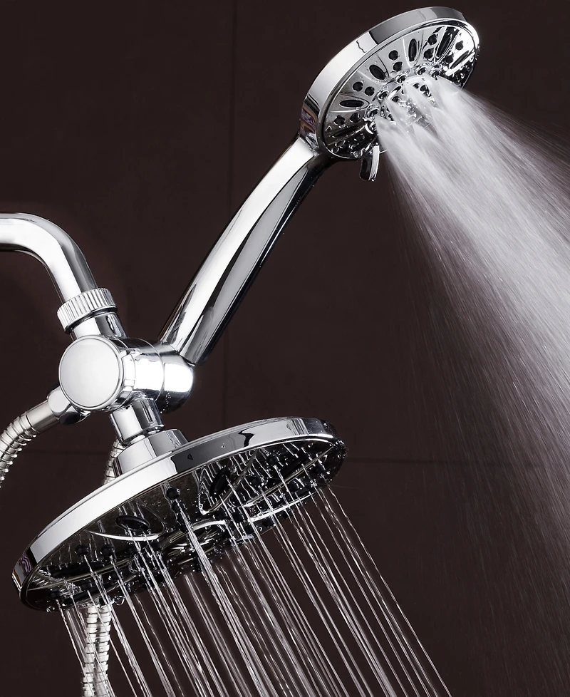 AquaDance Premium High Pressure 3-way Rainfall Combo Shower Head