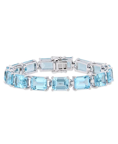 Blue Topaz (59-3/4 ct.t.w.) Tennis Bracelet in Sterling Silver
