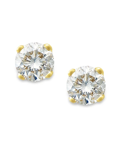Round-Cut Diamond Stud Earrings in 10k White or Yellow Gold (1/5 ct. t.w.)